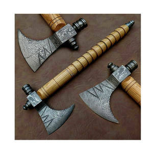Hermoso hacha Tomahawk hecha a mano personalizada de acero de Damasco para caza y camping, agarre de mano perfecto con mango ergonómico, regalo Ideal - Product Image 3