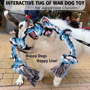 Top Petware Items Supplied Dog Rope <b>Toys</b> <b>for</b> Large Medium Aggressive Chewers Tough Cotton Chew <b>Toy</b> 5 Knots Rope Teeth Cleaning - Product Image 5