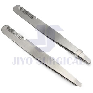 Pince à épiler à pointe inclinée approuvée CE Brosse pointue pour sourcils Épilateur pour le visage/Pince de beauté pour le toilettage - Product Image 2