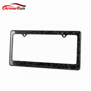Portaplacas de Lujo de Fibra de Carbono Forjada, Marco Decorativo <span class=keywords><strong>para</strong></span> Automóvil, <span class=keywords><strong>para</strong></span> Placa de Matrícula Azul Estándar de EE. UU. - Product Image 1