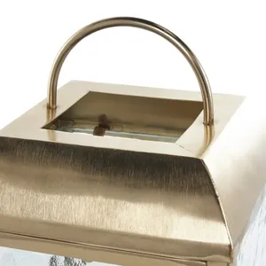 Portavelas Alto de Metal Hecho a Mano, Elegante, Aromático, Duradero, Diseño Moderno, Decoración para Exteriores, Hogar, Cocina, Navidad, Bodas - Product Image 2