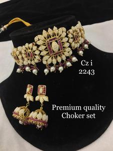 สร้อยคอเพชรโมอิสประกายพร้อมต่างหูเครื่องประดับเจ้าสาวที่ดีที่สุดสำหรับงานแต่งงานงานเฉลิมฉลองและงานเฉลิมฉลองที่ยิ่งใหญ่ - Product Image 5