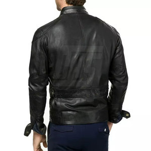แจ็กเก็ตหนังของผู้ชายดีไซน์เข้ารูปแจ็กเก็ตฤดูหนาวเย็บทนทานแบบคลาสสิกสำหรับผู้ชาย - Product Image 6