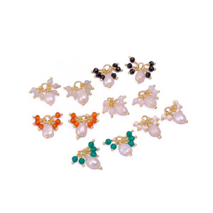 Best Seller El Joyero Natural 6-8mm perla y 3m rubí zoisita conector de piedras preciosas chapado en oro colgante collar conector joyería - Product Image 4