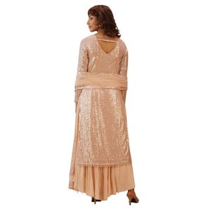 Salmone rosa vestito In paillettes all'ingrosso donna abbigliamento etnico OEM fornitore di fabbrica di abiti da sposa personalizzati per feste - Product Image 6