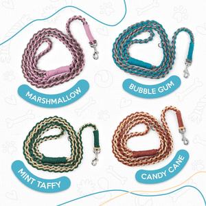 Laisse de chien faite à la main avec velours de luxe Nylon de haute qualité Style simple rembourré Durable le plus confortable avec collier à crochet pour animaux de compagnie - Product Image 5