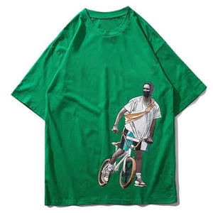 T-Shirt en coton de style Hip Hop Offre Spéciale couleurs de mélange assorties solides impression de logo personnalisé tissu de Jersey respirant grande taille - Product Image 5