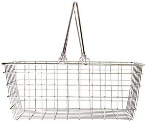 Vintage Rectangle Iron Storage <b>Baskets</b> Small Metal Wire <b>Bread</b> Shopping <b>Basket</b> with Easter Twist Table Top <b>Bread</b> Storage <b>Basket</b> - Product Image 2