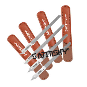 5 uds. Lima de uñas larga de triple corte manicura y pedicura profesional de acero inoxidable grado alemán de alta calidad - Product Image 5