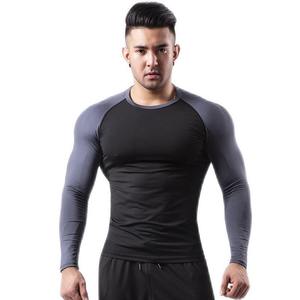 OEM Vente en gros T-shirt de compression de performance à manches longues pour hommes Séchage rapide Élastique Gym Entraînement Rash Guard - Product Image 5