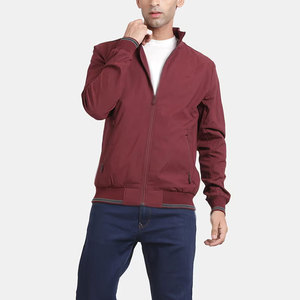 Veste personnalisée avec logo brodé pour hommes, couleur unie, manches longues, col montant, vestes en polyester pour hommes, vestes de dernière conception pour hommes - Product Image 6