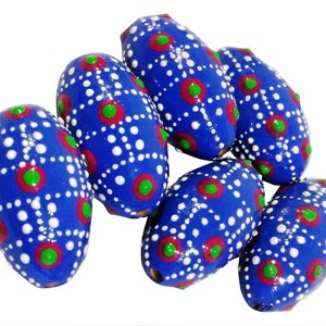 สร้อยข้อมือไม้สีแดงเข้มและสีน้ำตาลสำหรับผู้หญิงลูกปัดไม้สีที่มีรูปร่างและขนาดทำด้วยมือสินค้าอินเดีย - Product Image 6