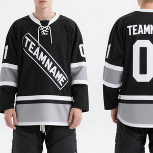 Maillots de hockey sur glace de haute qualité, vente en gros, design personnalisé, maillot de hockey sur glace pour adultes, Capitals, séchage rapide, respirant, 100% polyester - Product Image 2