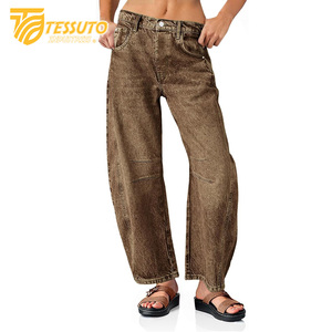 Pantalones cargo de cintura alta para mujer Vaqueros de cintura alta elegantes - Product Image 2