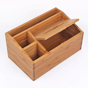 Caja de pañuelos de bambú multifunción Caja de pañuelos de bambú hecha a mano Decoración de mesa y hogar natural ecológica Venta al por mayor de Vietnam - Product Image 3