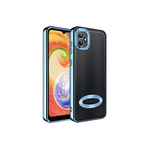 Coque en silicone de qualité supérieure pour Samsung Galaxy A04 A53 A34 A24, avec logo Omega, protection de l'appareil photo, en bleu sierra, fabriquée en silicone souple - Product Image 1