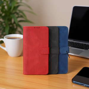 DAM Rhombus Flap กระเป๋าสตางค์หนังเทียมสีล้วนพร้อมที่ใส่บัตรสำหรับ 17 - Product Image 2