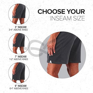 <b>Men's</b> Lightweight 2-in-1 7-Inch Performance Gym <b>Shorts</b> <b>Zipper</b> <b>Pockets</b> Workout Running Yoga Training <b>Shorts</b> Solid Pattern - Product Image 4