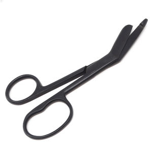 Ciseaux d'opération en gros à revêtement noir avec sonde latérale en acier métallique à usage unique ciseaux de pansement chirurgical pour usage hospitalier - Product Image 2