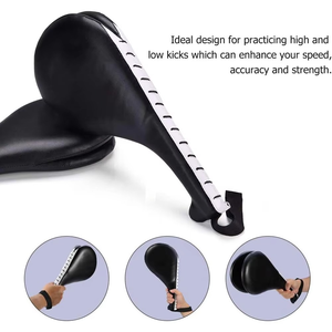 Equipo de entrenamiento de calidad superior Cuero PU Punch Pads Par Rendimiento Kickboxing Sparring Mitts MMA Boxing Training Paddles - Product Image 3