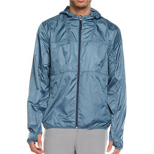 High Quality Nylon Hooded Men's Windbreaker <b>Jacket</b> Custom Logo Breathable <b>Lightweight</b> Outdoor Sports <b>Running</b> <b>Waterproof</b> Fabric - Product Image 2
