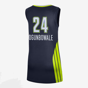 Maillots de basket-ball pas cher personnalisés pour femmes respirant chemises à séchage rapide uniformes en gros été grande taille sublimation basket-ball - Product Image 2
