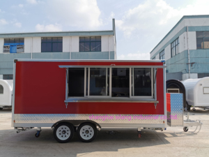 Restaurante móvil Bubble Tea Coffee Bar Helado Comida Vending Remolques Totalmente equipados Pizza Taco Burger Food Truck - Product Image 5