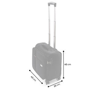 <b>Black</b> Imperial Design Collection Business Cabin Size Unisex Flight Attendant Pilot <b>Suitcase</b> with Caster Wheels Not Washable - Product Image 6