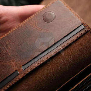 Best Hot Selling Men Leather Single Shade Bifold <b>Wallets</b> Customized Men Pakistan Made <b>Waterproof</b> Leather <b>Wallets</b> - Product Image 6