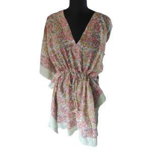 Bloque estampado sin mangas Maxi algodón indio Maxi Vestidos para mujeres KFCS193 algodón verano Maxi vestido 100% desgaste orgánico diseñador - Product Image 4