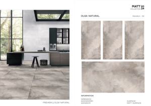 600*1200 Pisos Hormigón Mate Liso Gris Porcelana Piso Azulejo de cerámica 60x120 - Product Image 5