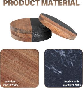 <b>Ceramic</b> Classic <b>Coasters</b> Set of 4-Eco-Friendly & Durable Drink <b>Coasters</b> for Tabletop Protection - Product Image 5