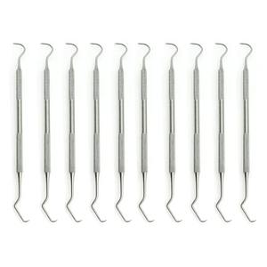 Sonde dentaire à double crochet médical, outil dentaire, acier inoxydable, outil dentaire, sonde d'exploration dentaire, crochet pour l'hygiène dentaire - Product Image 4