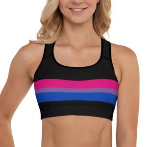 Sujetador deportivo Bisexual para mujer, ropa de entrenamiento de orgullo Bisexual, bipride, Yoga, LGBT, orgullo, Festival, Top, Activewear, bandera B, deporte - Product Image 3