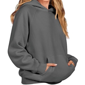 Venta al por mayor Sudaderas de gran tamaño para mujer Sudaderas con capucha de lana Camisas de manga larga Jersey Ropa de otoño con bolsillos - Product Image 1