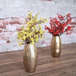 Acube Industries, florero de hierro martillado con textura dorada moderna, tamaño personalizado, el mejor regalo de cumpleaños, jarrón de Metal para sala de estar - Product Image 4