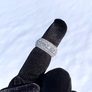 Anillo para hombre de tendencia Hip Hop Ice Out VVS Lab Grown 10K 14K 18K oro completo diamante redondeado alfabeto anillo de lujo Bisutería - Product Image 2