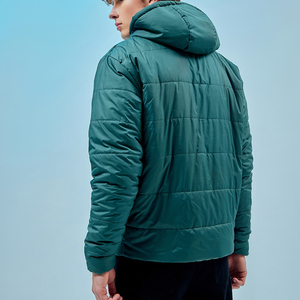 แจ็กเก็ตขนแกะไนลอนบุสองชั้นสำหรับผู้ชายเสื้อแจ็คเก็ตบุนวมผ้าถักให้ความอบอุ่นแบบลำลองไซส์ XL สำหรับฤดูหนาว - Product Image 3