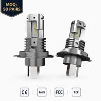 Ampoule de phare de voiture LED H4 6000K Blanc froid 35W 3200lm 12V Lampe de remplacement pour véhicule universel