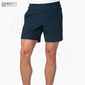 Pantalones Cortos Cargo para Hombre con Logotipo Personalizado, Bolsillos, Color Sólido, para Fitness, Running, Gimnasio, Cintura Elástica, Decoración de Encaje - Product Image 1