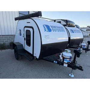 Mini Caravana de Aluminio Negra para Exteriores 2026, Remolque de Viaje para 2 Personas 10HD con Diseño de Adhesivos - Product Image 4