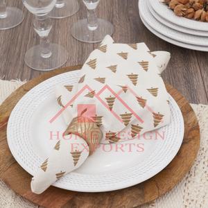 Anneau de serviette en aluminium avec Grain de bois Design Antique or anneau de serviette en métal de créateur hôtel et Restaurant anneau de serviette fantaisie en or - Product Image 5