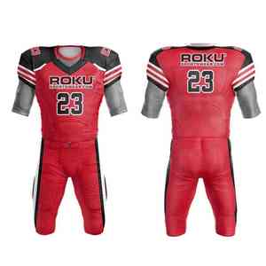 Uniforme de football américain 100% polyester sur mesure respirant de haute qualité grande taille sans manches taille XL votre propre ensemble imprimé - Product Image 2
