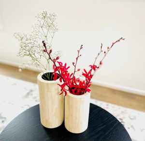 Vase à fleurs bleu rond de haute qualité Vase de sol en plastique Offre Spéciale de taille personnalisable avec incrustation d'os pour la décoration de la maison - Product Image 4