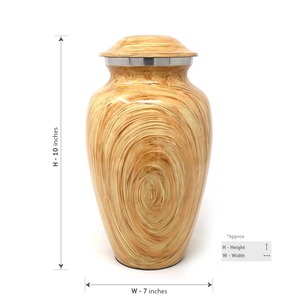 Urne commémorative avec couvercle sécurisé Urne de crémation en bois Art déco classique pour adultes Fournitures funéraires Urnes décoratives pour hommes et femmes - Product Image 5