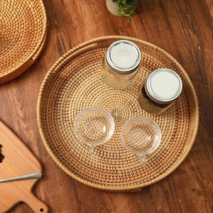 Marque Design mode Mini paniers de rangement à la main en osier artisanat plateau pour le stockage des aliments Viet Nam à un prix - Product Image 4