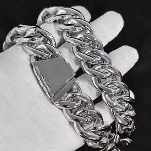 Collier chaîne à maillons Moissanite Prong Miami Collier en or jaune vermeil 14 carats sur argent massif 925 avec diamants Chaîne cubaine en diamant - Product Image 4