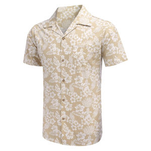 T-shirts en tricot pour homme, coupe classique, décontractés, légers, imprimés, 100% polyester, col montant, manches courtes, séchage rapide - Product Image 3