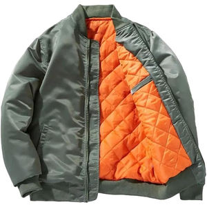 Blousons bombardiers décontractés unisexe pour l'automne OEM vente en gros blouson bombardier en tissu polyester de haute qualité manteau de baseball - Product Image 5