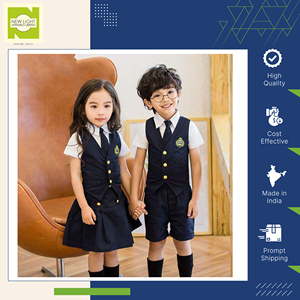 Chaleco personalizable ampliamente suministrado para niñas y niños, uniformes escolares para niños con cuello vuelto a un precio asequible - Product Image 3